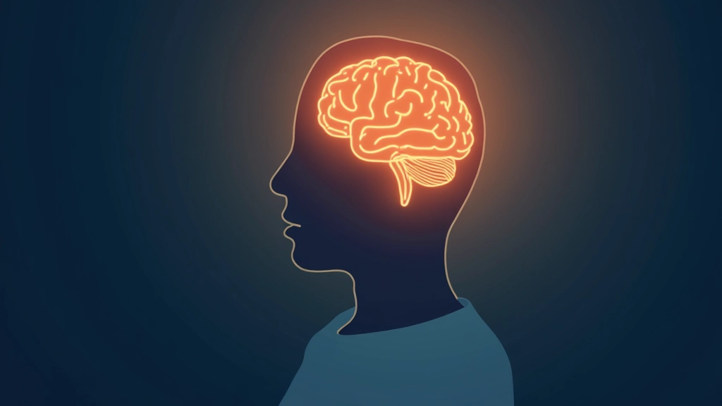 Brain illustration with sleep cycle indicators and circadian rhythm visual representation