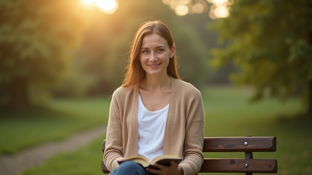 Person reading a book outdoors in peaceful natural setting